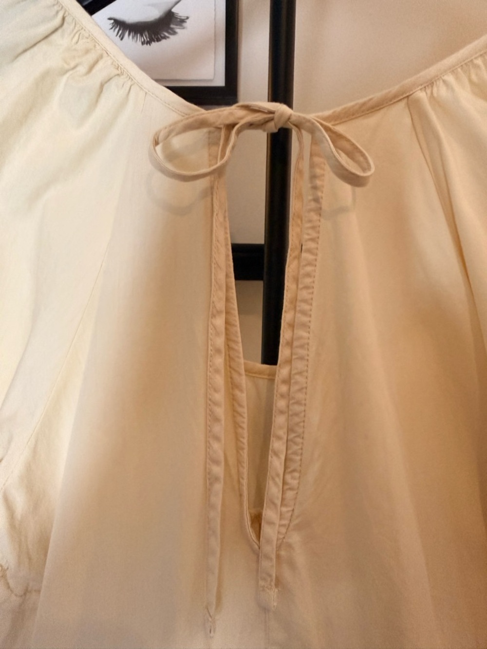 Free People Cream Tiered Puff Sleeve Midi Dress - Picture 6 of 6
